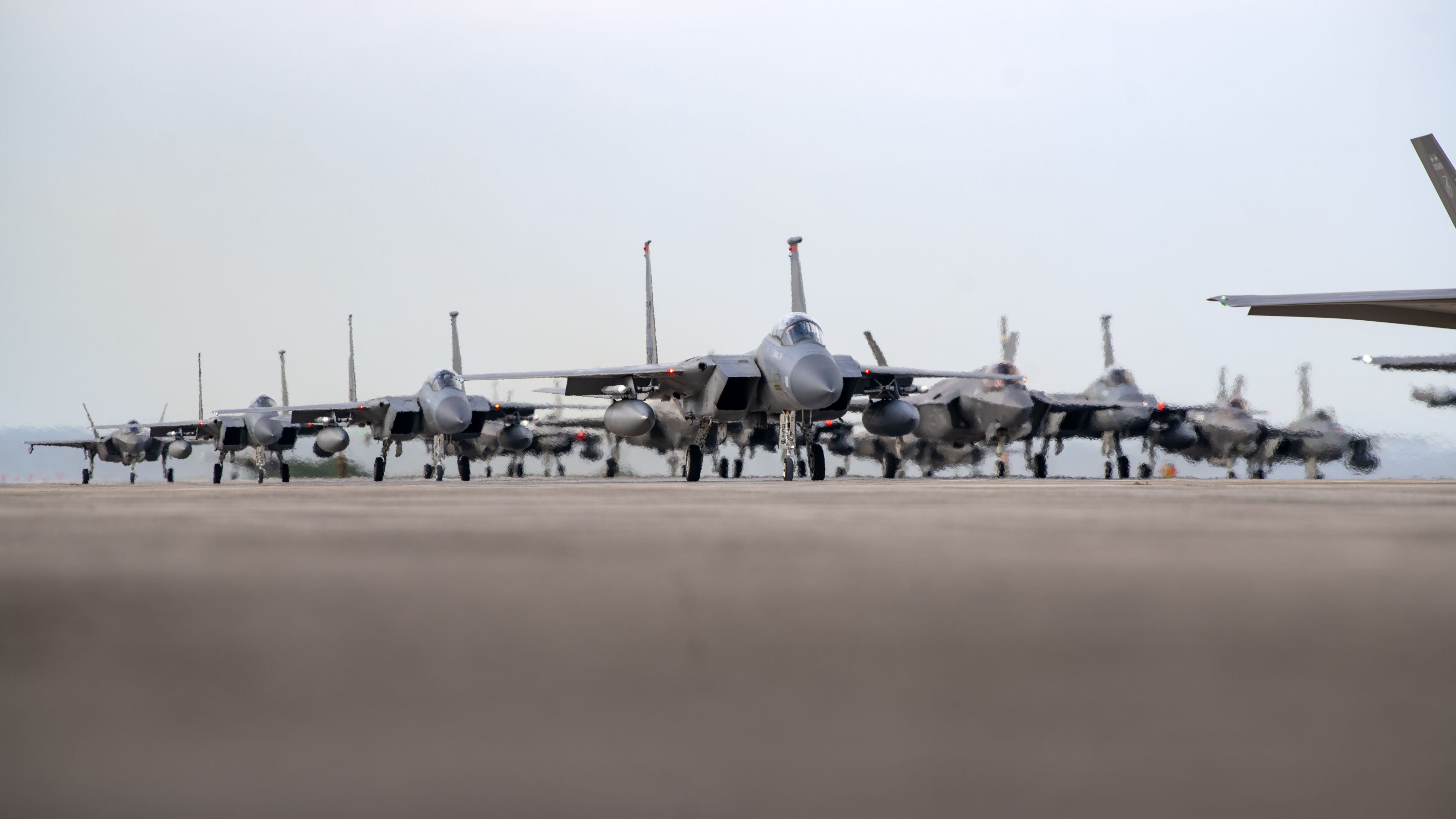 F-15s on flightline