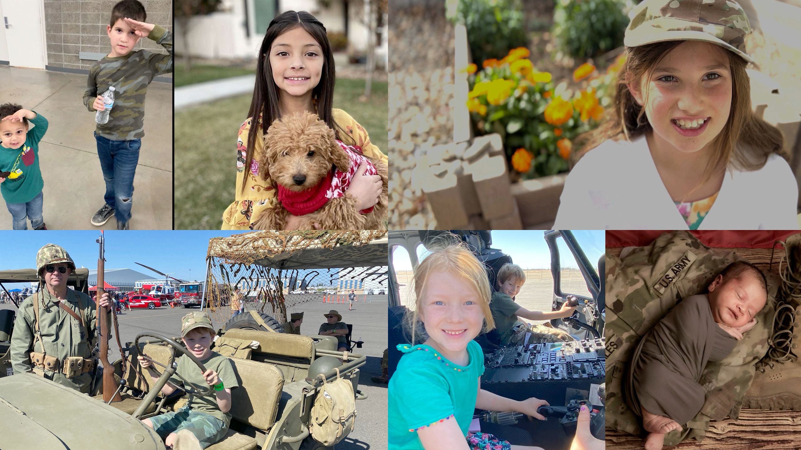 Photos of military kids