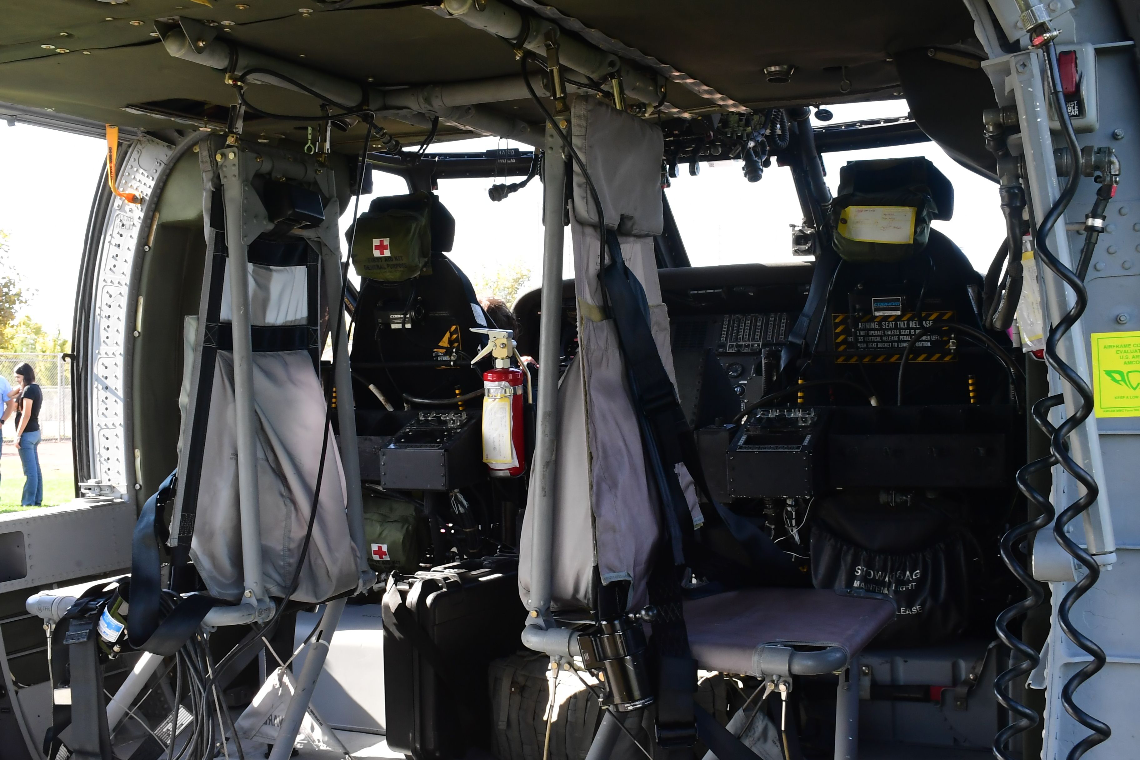 image of back side of aircraft's front seats