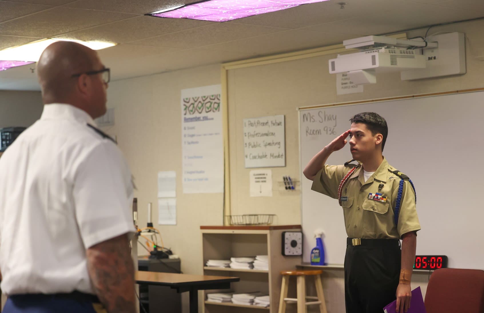 Cadet with CACC Survival program learns to make a fire.