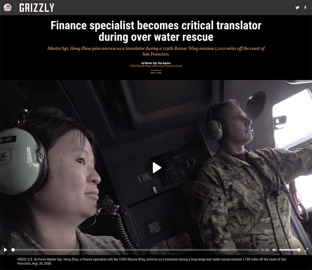 Screen shot of Grizzly Magazine video story.