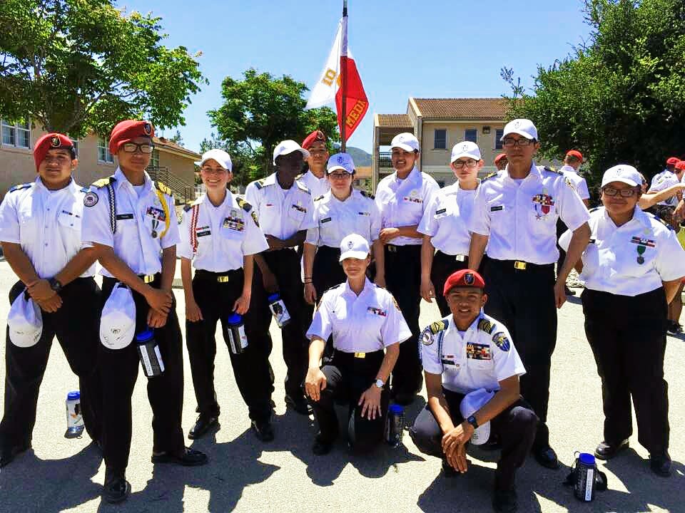 Cadets standing together.