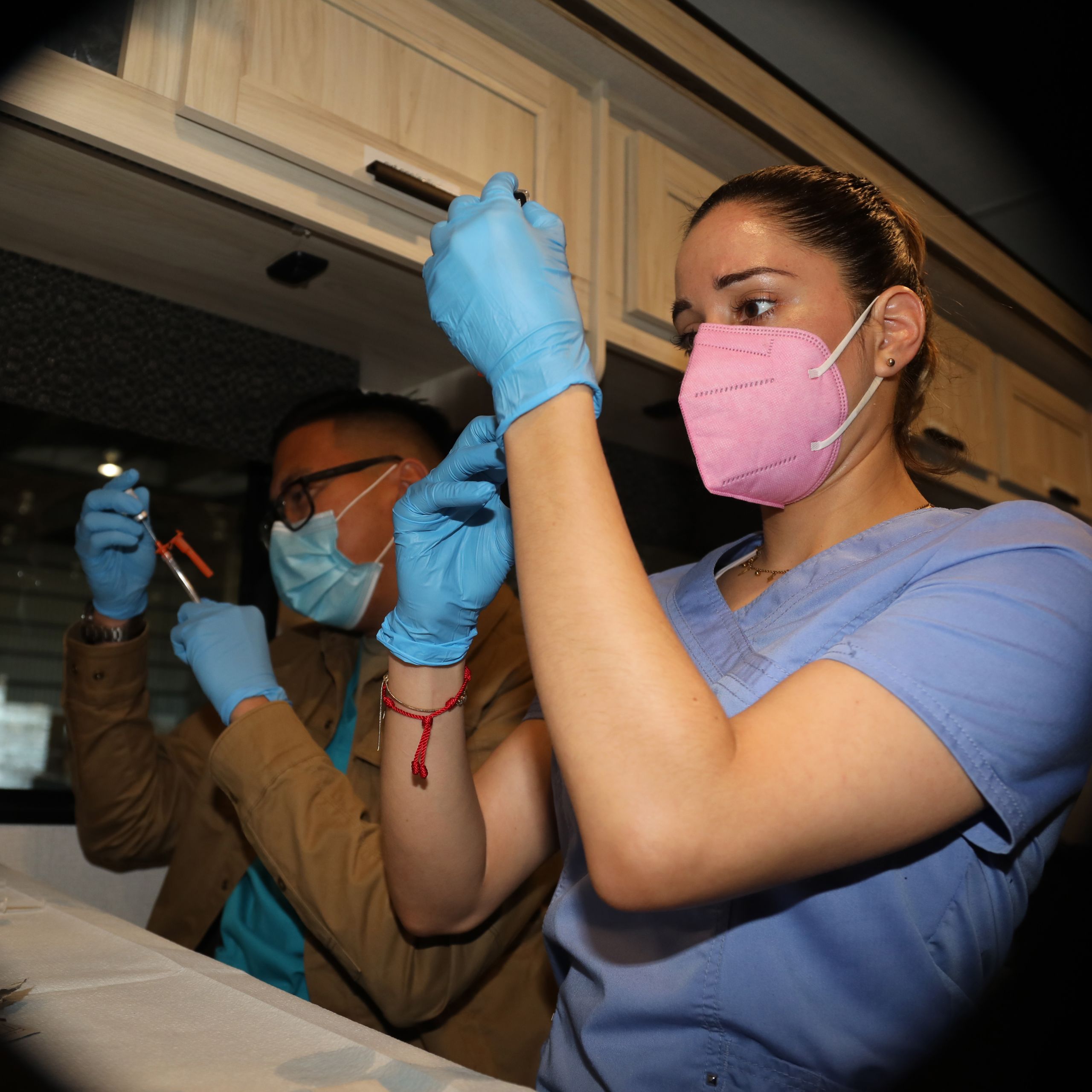 Photo of California National Guard medics