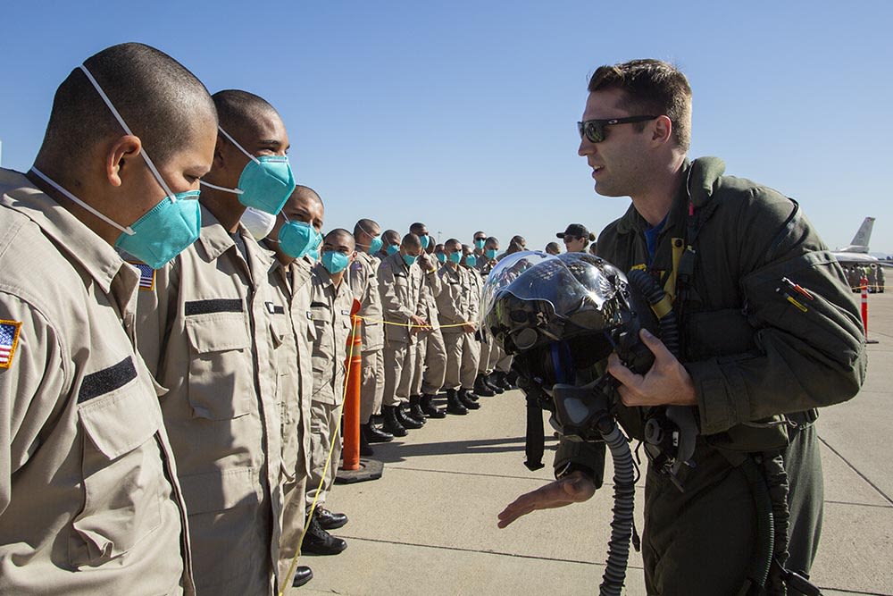 Task Force Torch students meet Super Bowl LVI flyover pilots