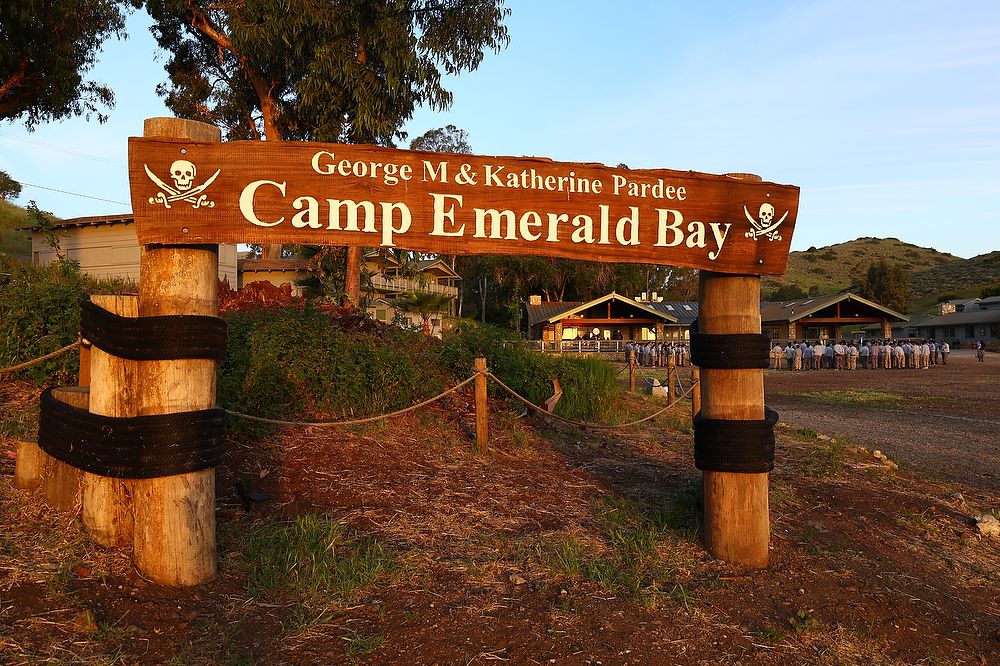 Wooden camp sign.